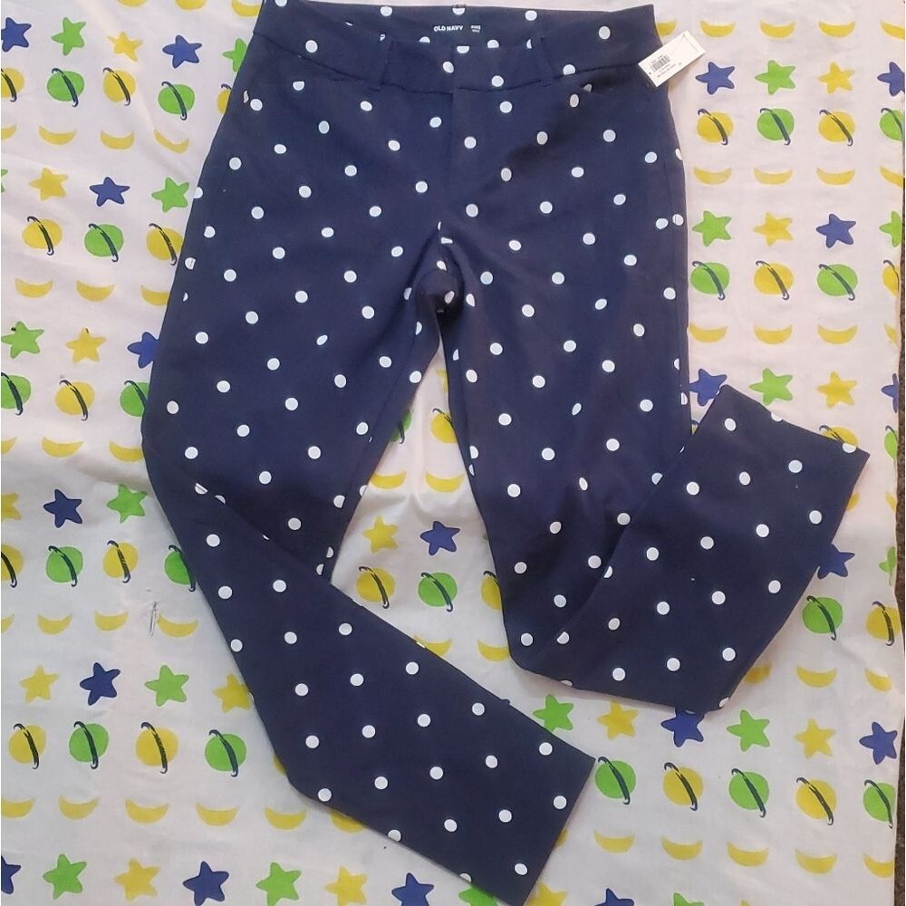 Old‎ Navy Womens Navy Blue Polka Dot Pixie Ankle Pants NWT Size 2